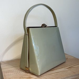 Vintage Style Patent Leather Handbag Shoulder Bag